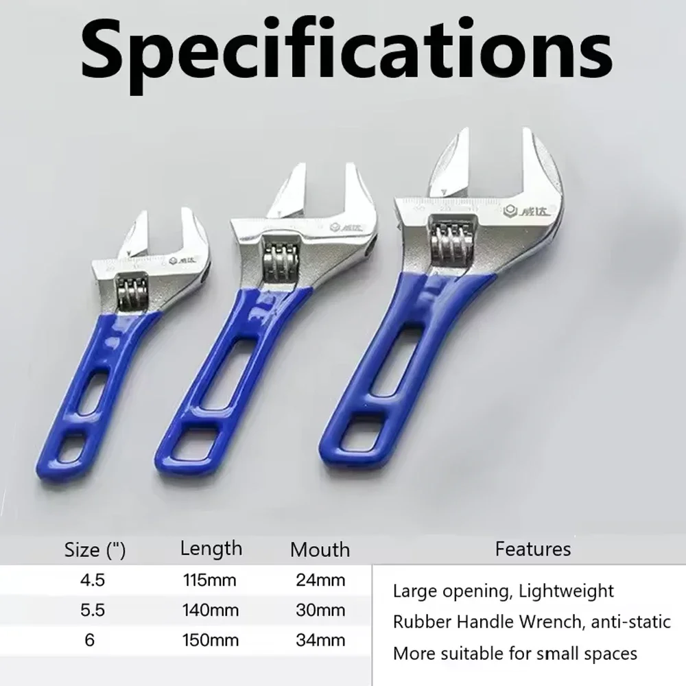 Adjustable Wrench for Mini Plumbing and Bathroom Repairs