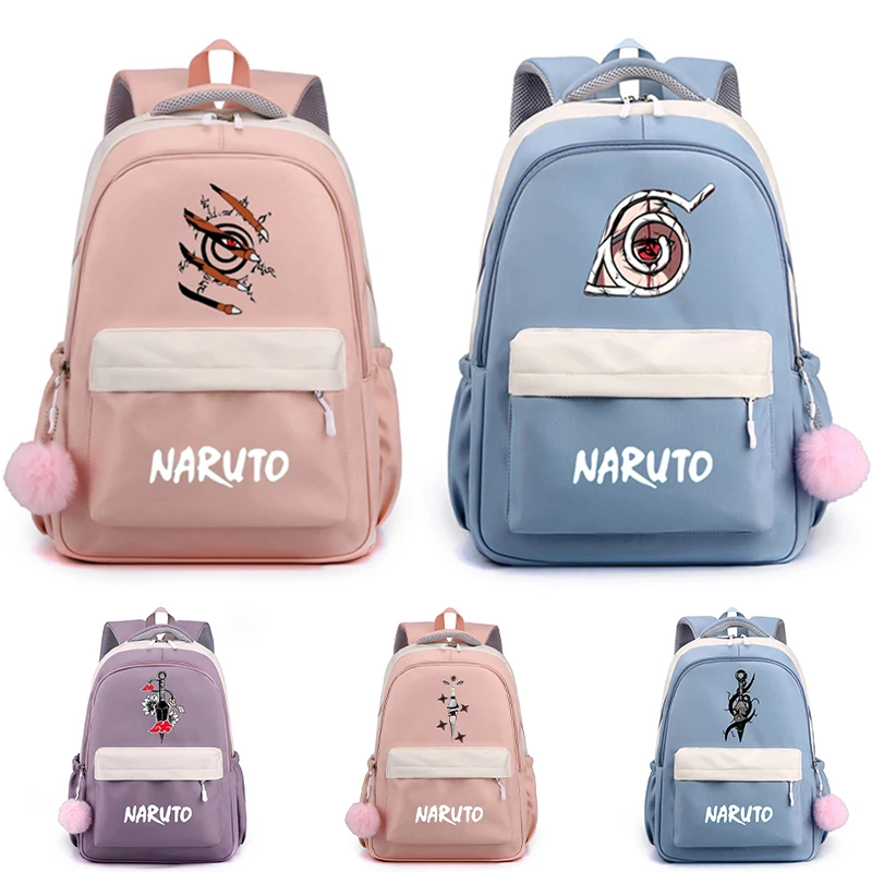 

Рюкзак Naruto для девочек и мальчиков, школьный ранец для учеников, Повседневная дорожная сумка для подростков, подарок для детей