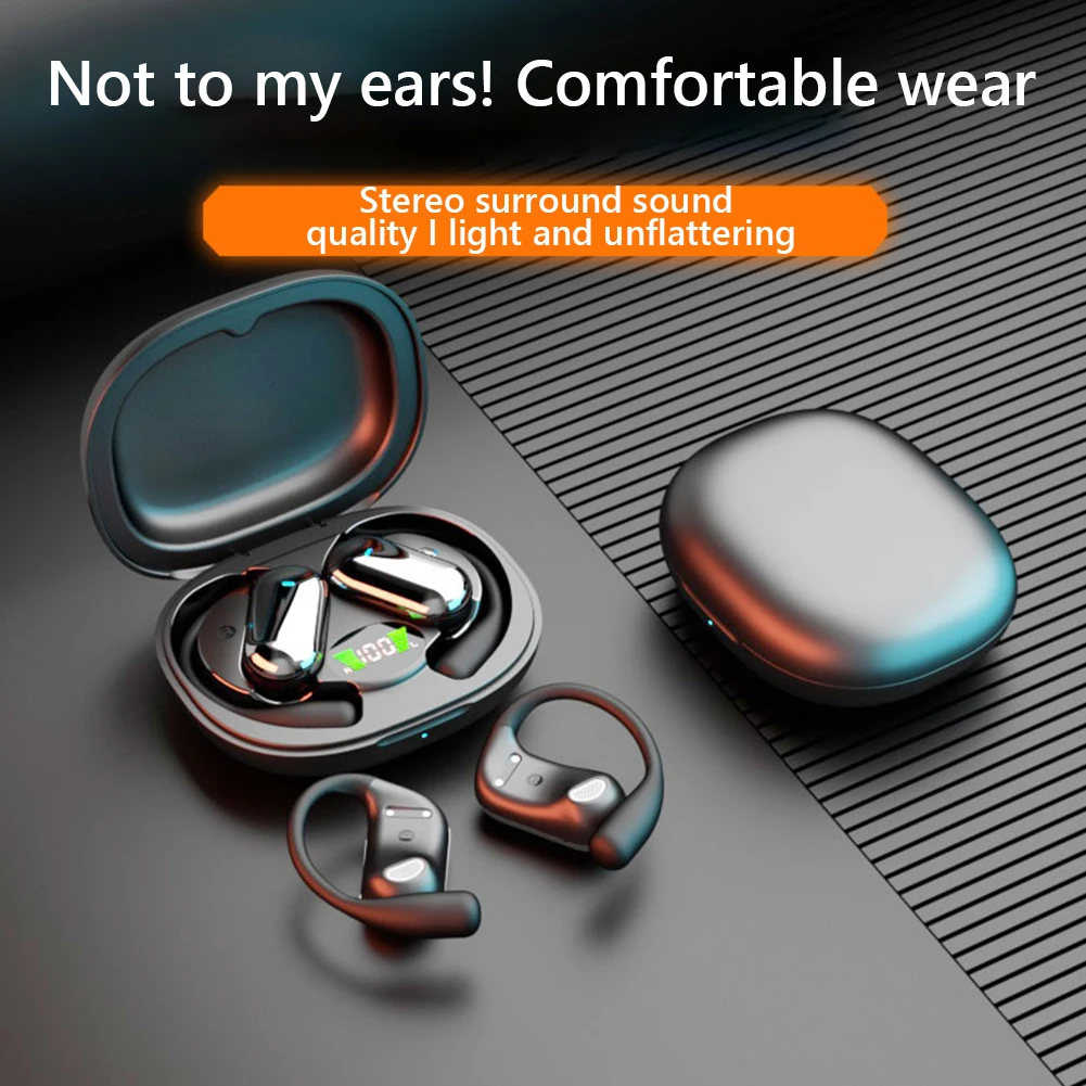 Wireless Real-Time Translators Headphones 144 Languages AI Instant Translation Ear Hanging Bluetooth Earbuds for Travel Business