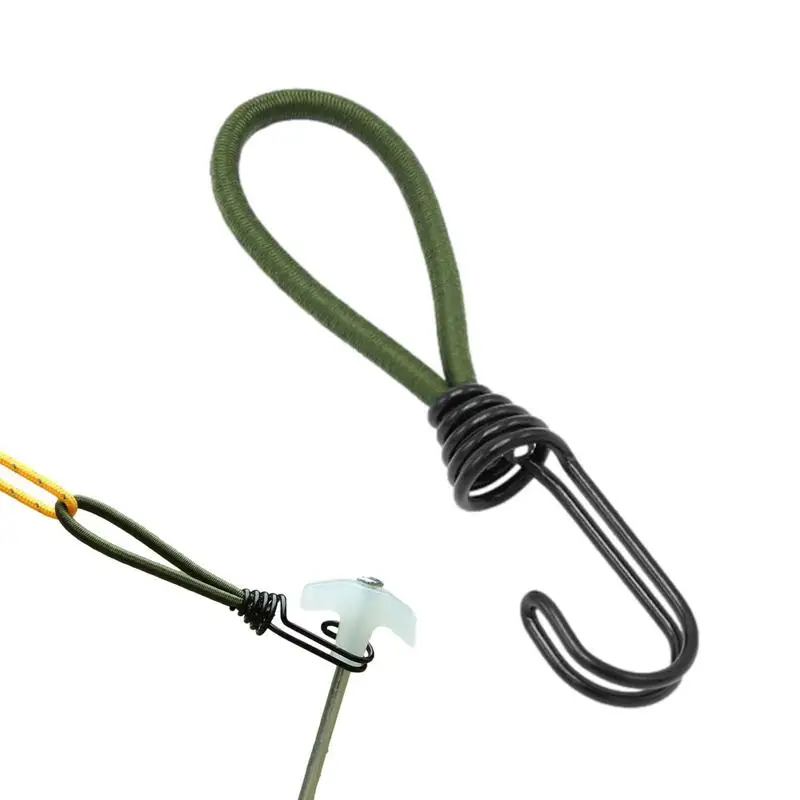 

1pcs Tent Rope Hooks Elastic Bungee Cord Adjustable Rubber Tarp Straps Bungee Cords With Hook For Securing Tarps Canvases new