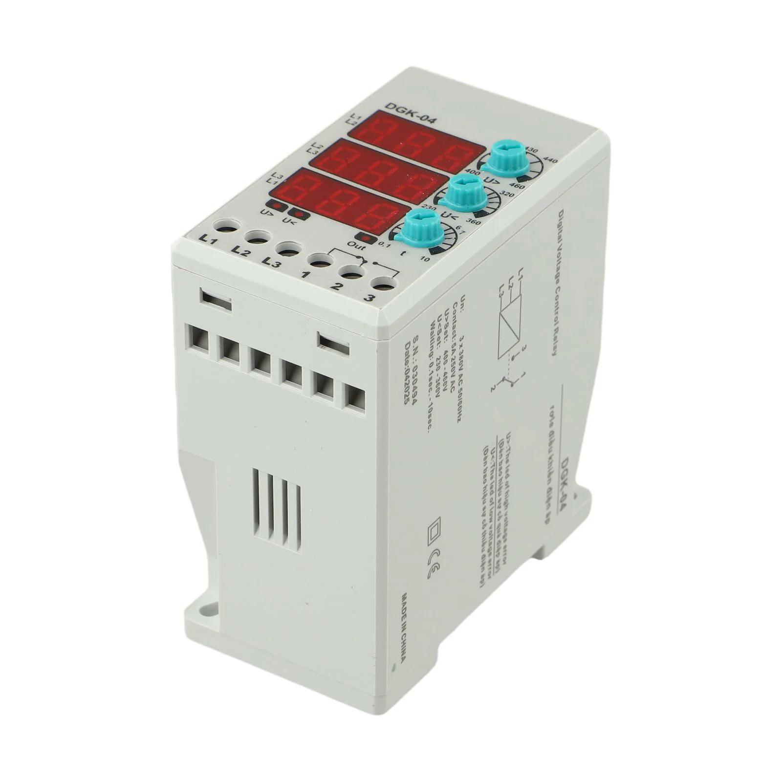 DGK04 3상 380V 전압 오류 보호 계전기(전기 용도를 위한 조정 가능한 고저..