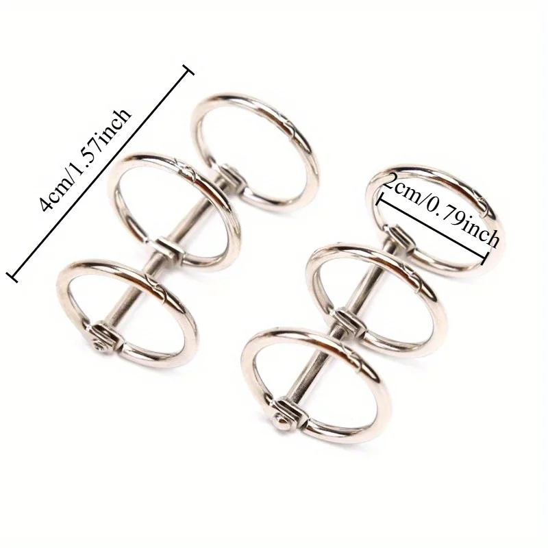 8Pcs 레트로 금속 루스 리프 북 바인더 힌지 링 바인딩 링 노트북 앨범 스크랩북 클립 용 캘린더 서클
