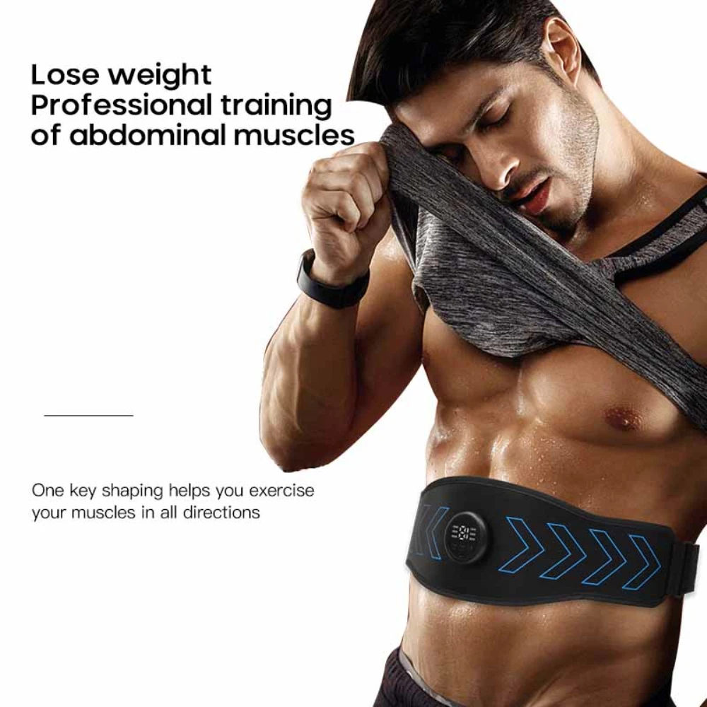 Muscle Stimulator EMS Abdominal Hip Trainer LCD Display Toner USB Abs Fitness Training Home Gym Body Slimming Waist Trainer