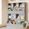 Toy Storage Organizer for Kids, Large Wooden Open Bookcase 4-Tier Children Storage Cabinet, Cubby Bookshelf for Playroom Bedroom 1