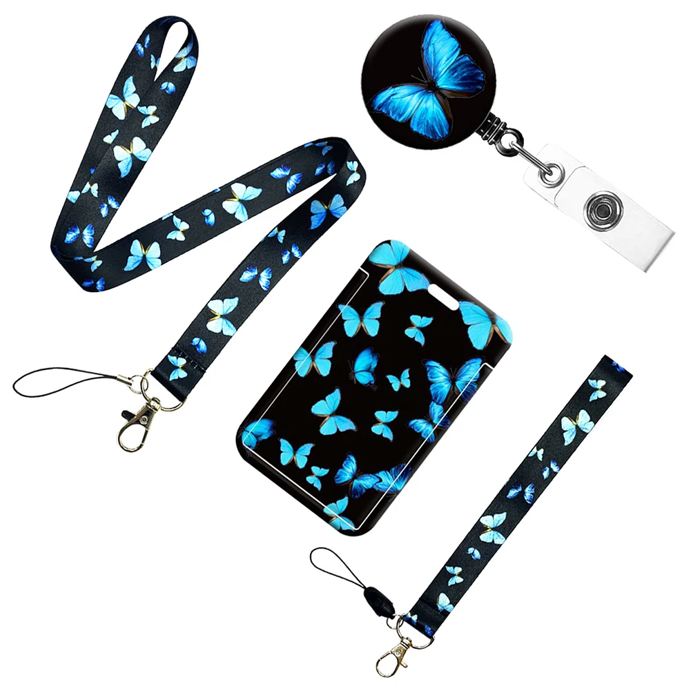 

Camera Detachable Waterproof Dustproof ID Card Mobile Phone With Lanyard Badge Holder Set Swivel Lobster Clasp Office School