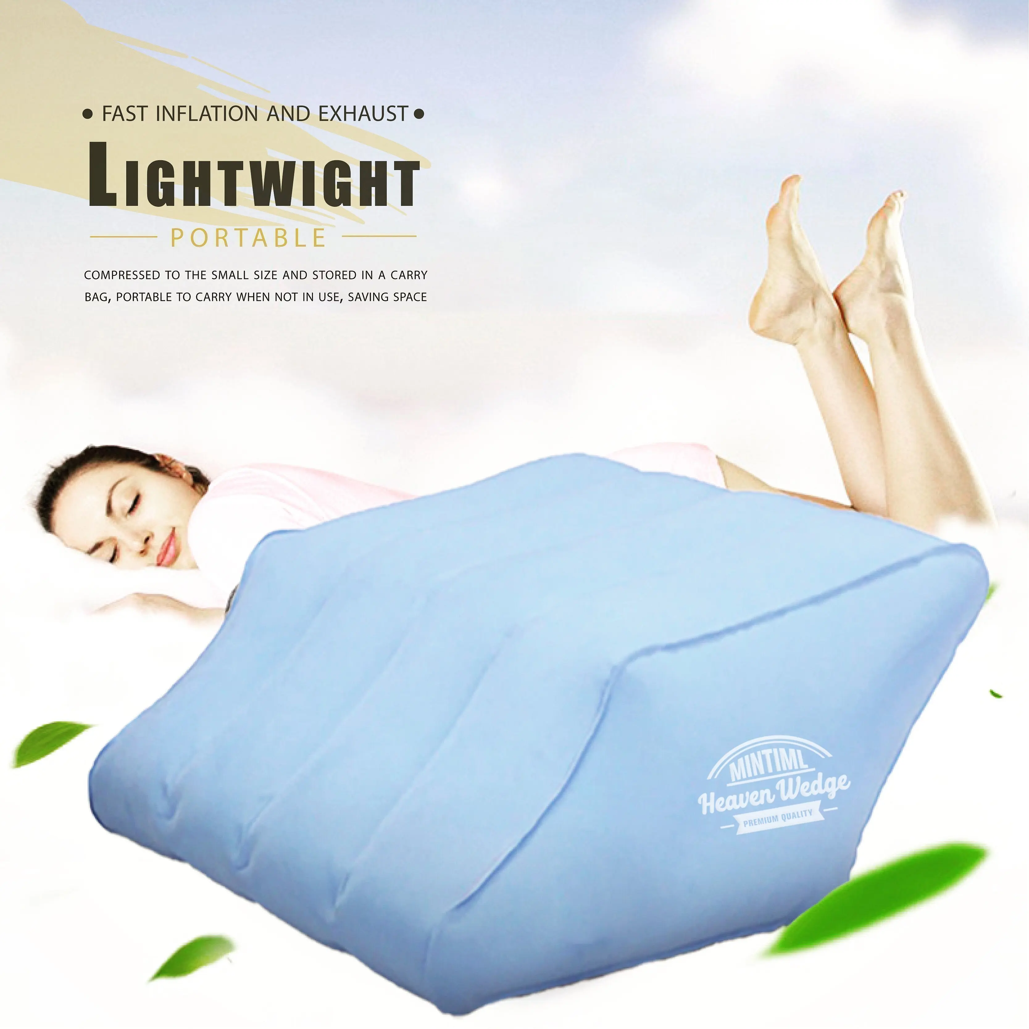 Blow up Wedge Pillow Under The Knee Pillow Universal for Home Sleeping -  AliExpress