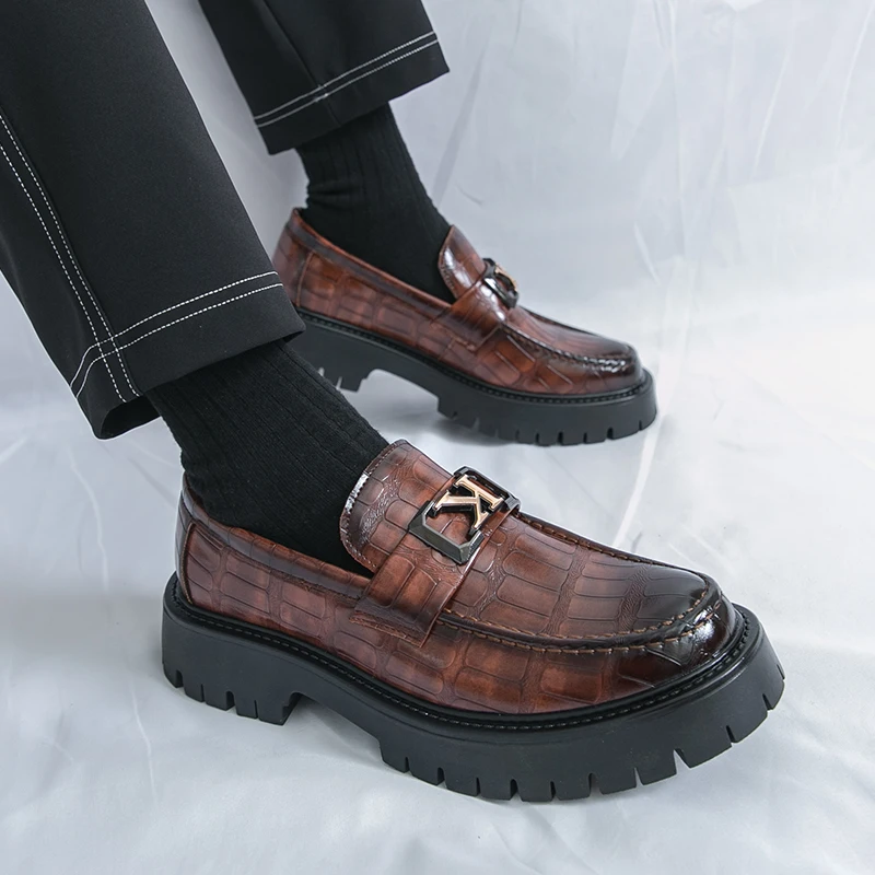 New Platform Men Shoes Slip on Dress Shoes Thick Bottom Loafers Breathable All-match Flats Man Casual Leather Driving Shoes - AliExpress New Platform Men Shoes Slip on Dress Shoes Thick Bottom Loafers Breathable All-match Flats Man Casual Leather Driving Shoes - AliExpress
