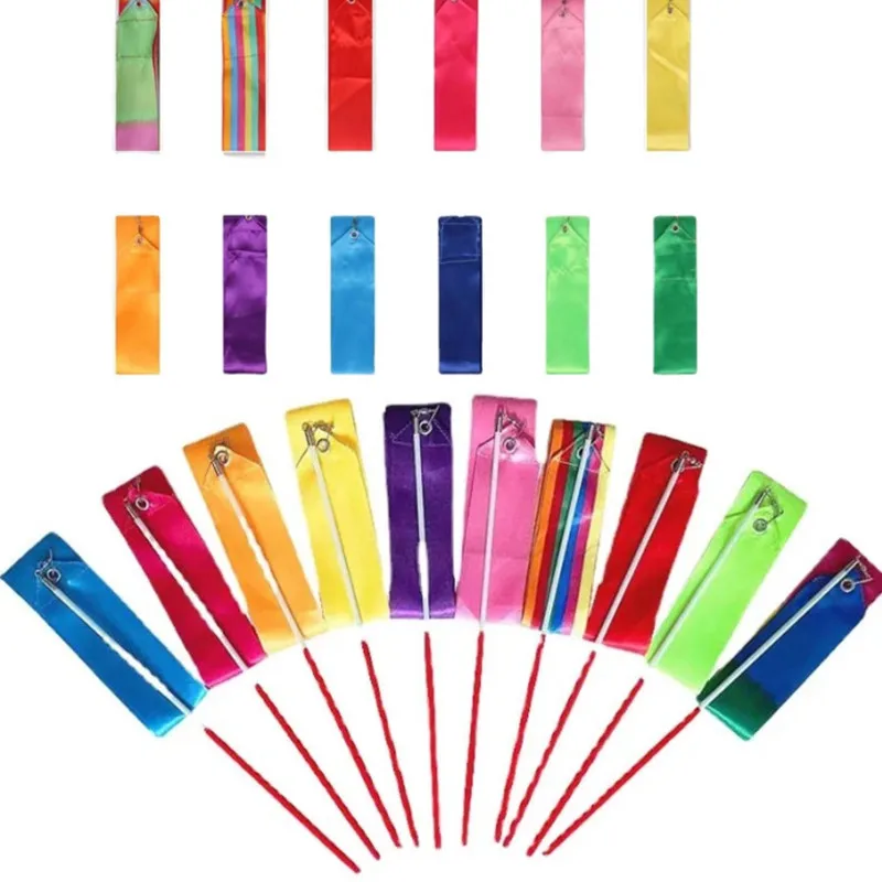 2/4/6M Colorful Artistic Gymnastics Ribbons Indoor Fitness Ribbons ...