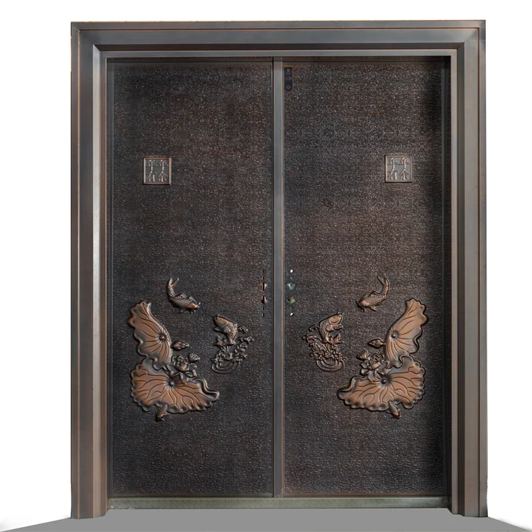 Customized Exterior Main Entrance Villa Main Door Villa Front Door Double Hybrid Villa Doors 6