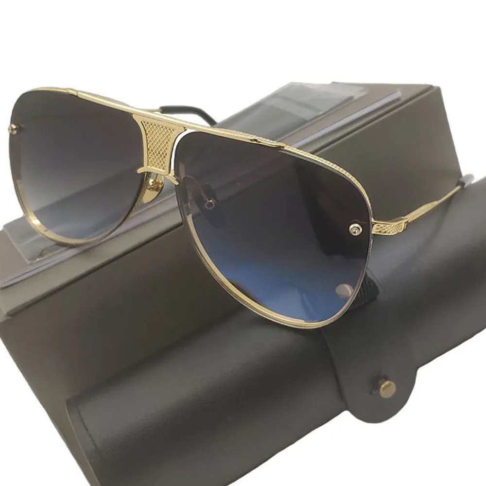 

Male Sale Oval Light Blue Sunglasses 2022 Rimless Brand Designer Retro For Women Men Fashion Sunglasses Girls Women Sun Glasses