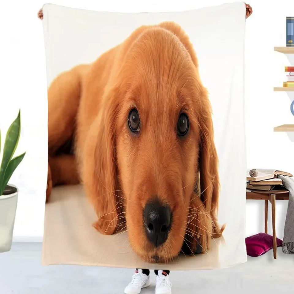 

Dog Animal Pattern Flannel Throw Blanket Soft Warm Cute for Bedroom Sofa Couch Cozy Bed Decor King Size Kids Teens Camping Gifts