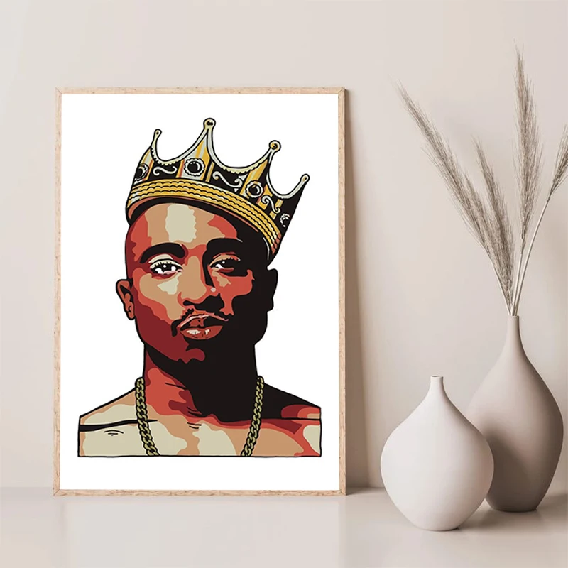 thumbnail image 1 of Pinturas del cantante de hip hop Tupac en la pared, arte en lienzo, figura de acción, Heartsopper, Lana Del Rey, Taylor Swift, carteles sexys, 1 of 5