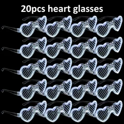 Illuminating Wedding Party Favors: LED Glasses, Glow Bracelets & Flashing Rings (20pcs heart glasses)