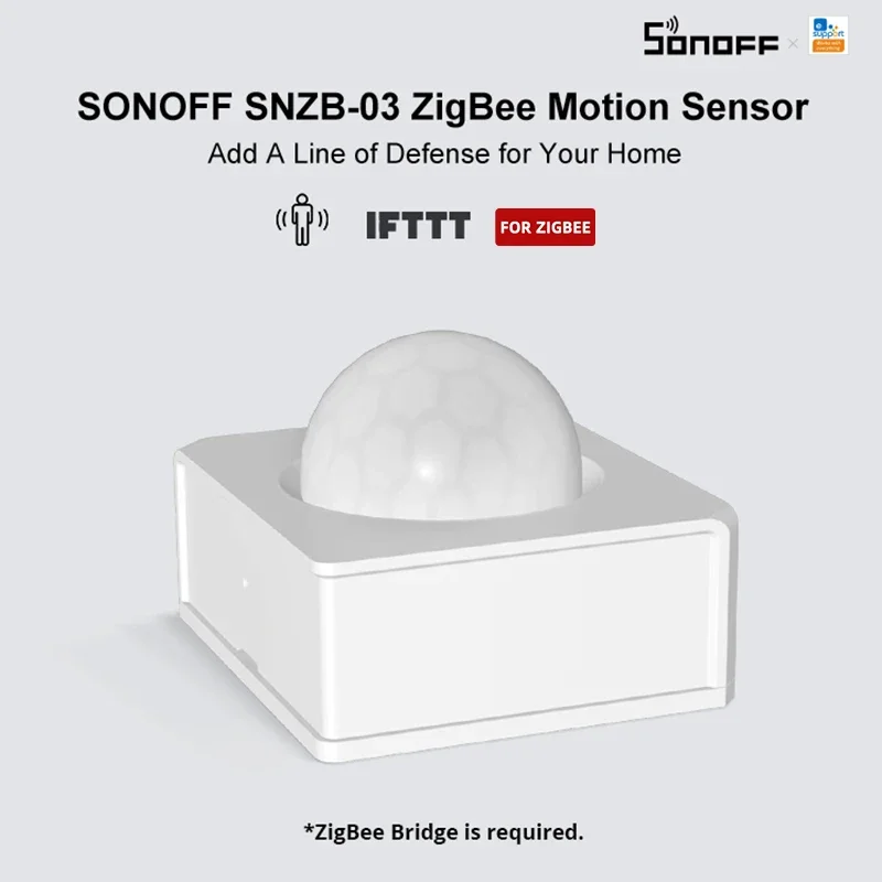 SONOFF Smart Motion Sensor Work With Base ZigBee PIR3-RF 433Mhz Movement Detector Via EWeLink APP Smart Scene For Home