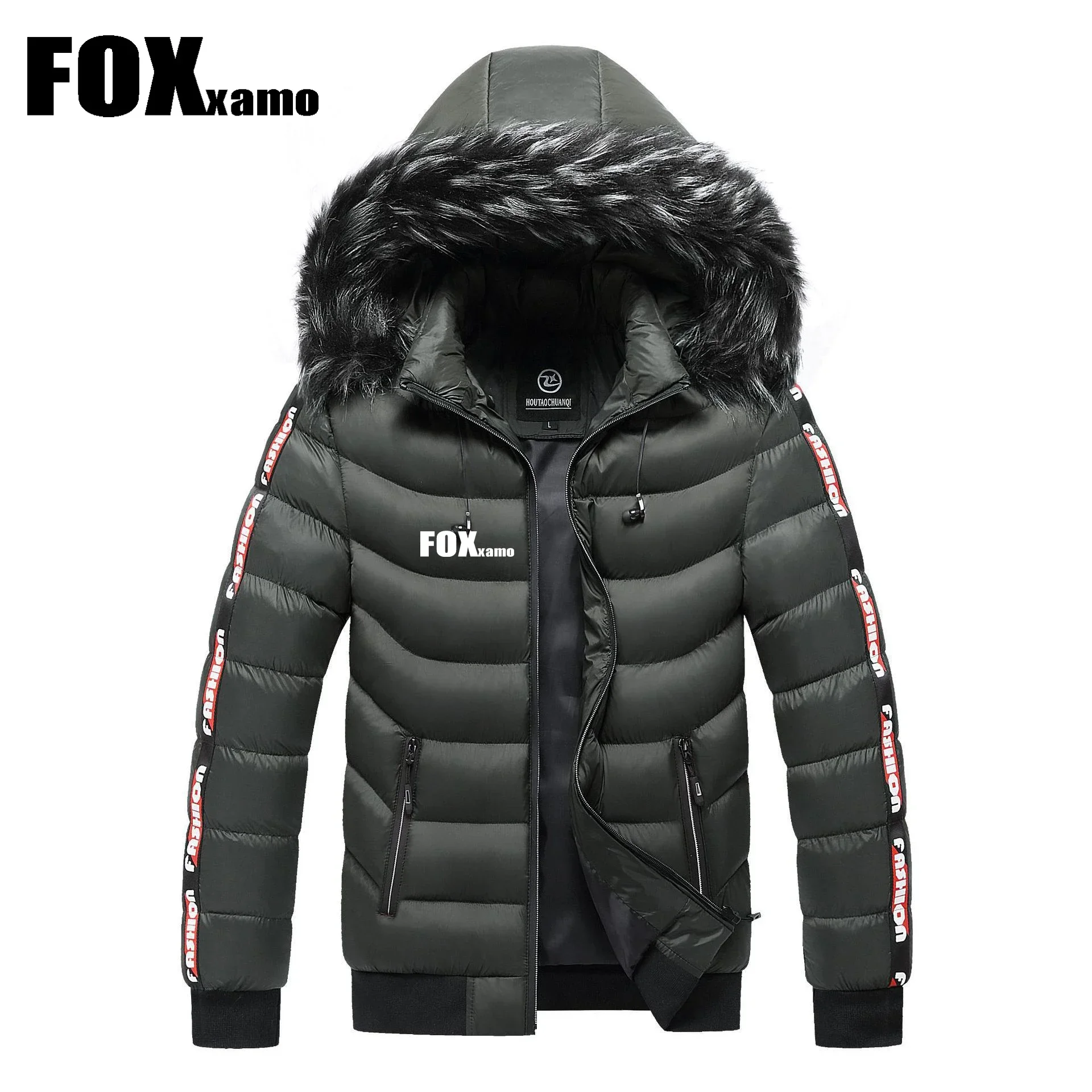 Fox Xamo 남성용 사이클링 탈부착 모자 재킷, 따뜻한 후드 파카, 바람막이 아웃웨어, 스포츠 코트 의상, 겨울