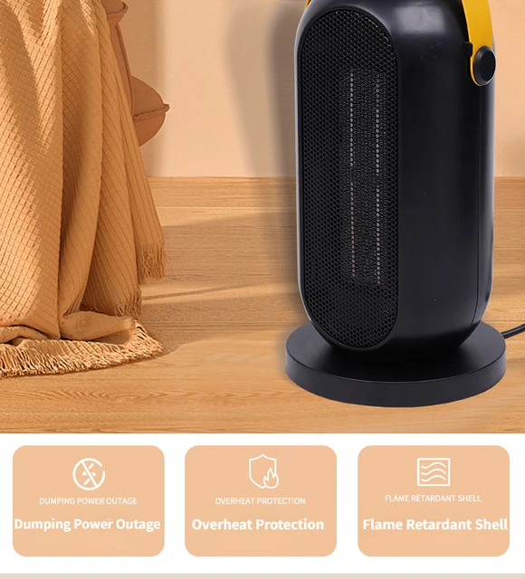 Mini Electric Heater 90°Oscillating 220V 110V Portable Desktop Fan 3 Gear  PTC Ceramic Heating Air Blower Home Office Warmer - AliExpress