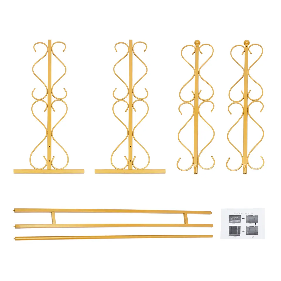 Heavy Duty Gold Clothing Rack for Boutique Display