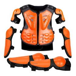 Children's Protective Motocross Armor Set - Full Body Protection Vest and Kneepads (Kids Armor OR Suit)