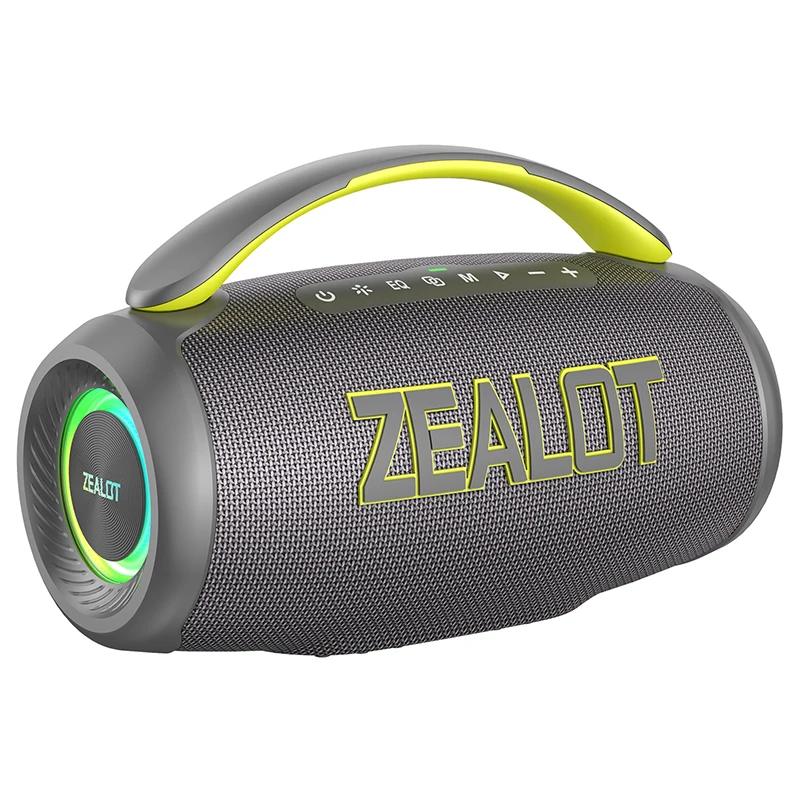 ZEALOT P12 ワイヤレススピーカー RGBライト付き ZEALOT-P12 Speaker 60W Portable Bluetooth Speaker with IPX6
