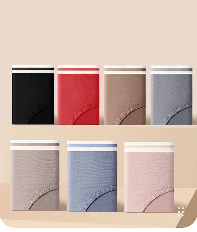 7PCS/Set Cotton Women Panties Breathable Underwear Week Pants Girls Briefs Solid Panty Underpants Sexy Low Waist Female Lingerie