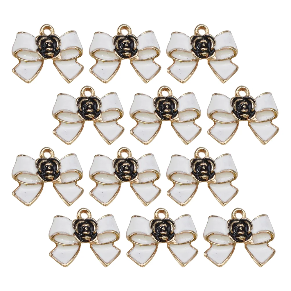 

20Pcs DIY Ornaments Accessories Alloy Bow Pendants Bracelet Earrings Pendants