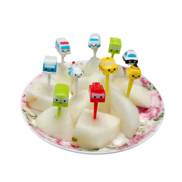 4x Weihnachts Obst Gabeln - Lustige Deko Für Kinder Party & Bento