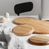 Wooden Tray Round Serving Dish Retro Serving Plate Fruit Dessert Storage Tray Cosmetic Display Plate Home Decor 15/20/25cm 4