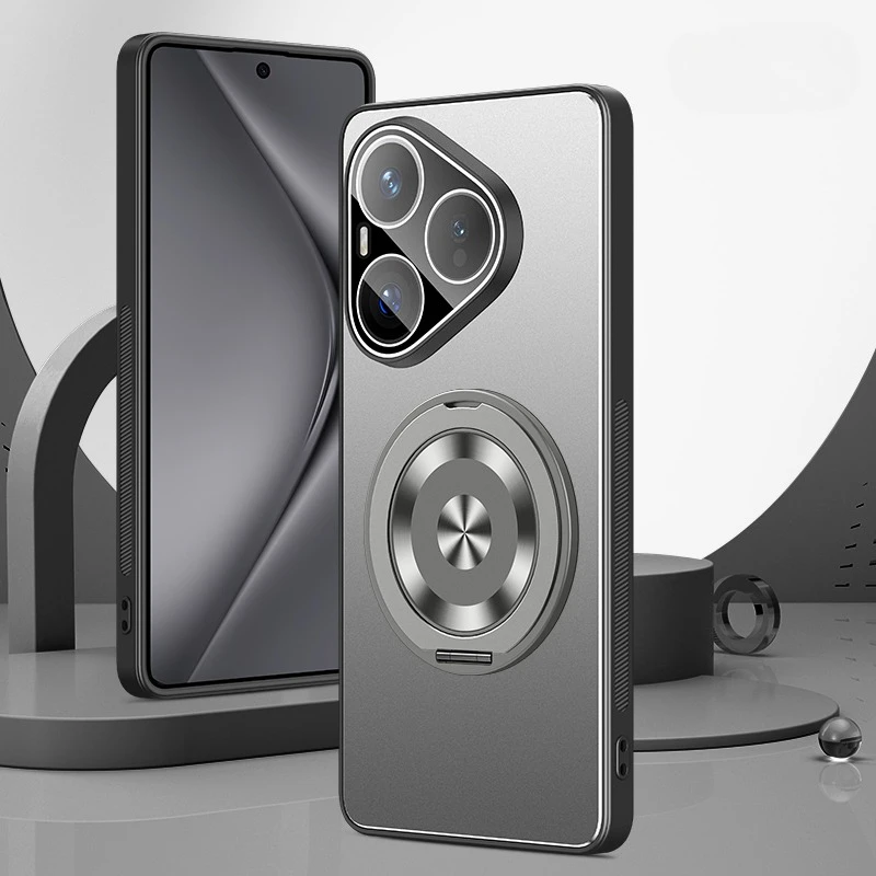 Shockproof Metal Lens Camera Protective Case with Magnetic Ring Holder
