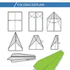 Airplane Electric Folding Paper Plane Model DIY Motor Power Plane Kit Kids Toy Airplane Model Children Educational Flying Toys 3