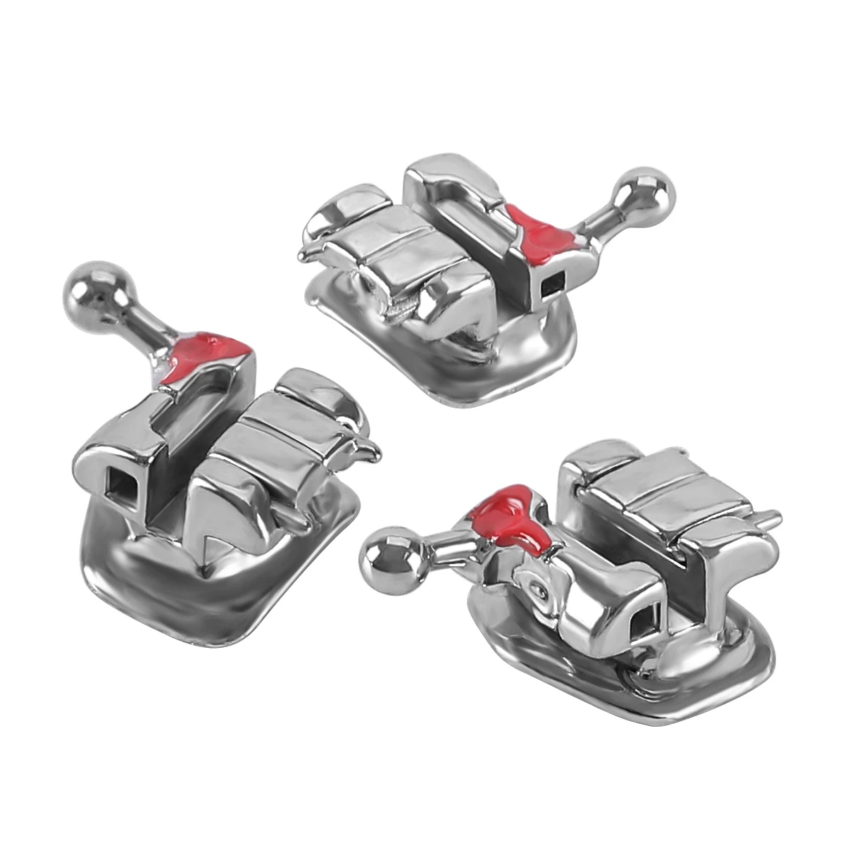 28 Stück AZDENT Dental Klammern Kieferorthopädische Klammer Mesh Basis Passive selbstligierende Roth MBT 0,022 Haken 3 4 5 Bukkalröhrchen mit Werkzeug – Detail 12