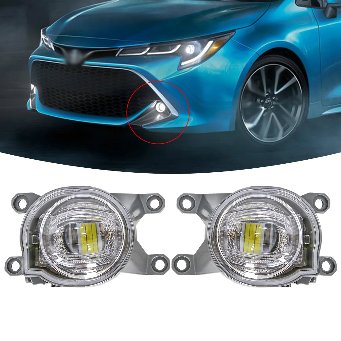 

Светодиодные противотуманные фары дневного света для Toyota CHR Corolla L LE XLE Sedan Hilux Revo 2010 2020 2021 дневные ходовые огни DRL провода переключателя