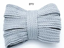 Vibrant 2cm Wide Fashion Shoelaces - Multicolor Options - 160cm (Gray)