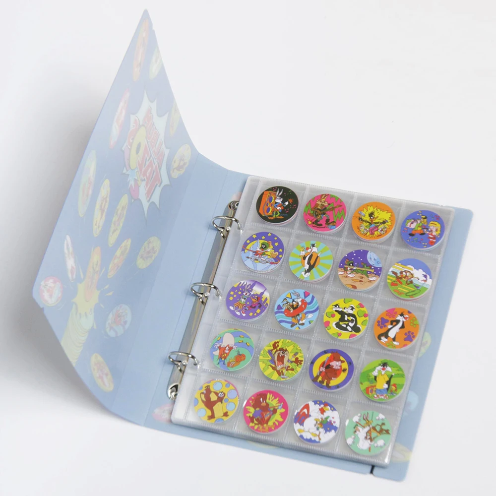 Tasos Album Looney Taxos Tunes 100/100 Pezzi Nuova Collezione Completa Super Mega Master Loony Toons Milkcaps Round Chaps Cards