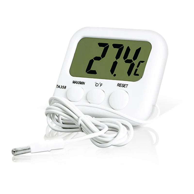 Digital Refrigerator Thermometer LCD C/F Conversion Aquarium Fish Tank Electronic With Probe Sensor