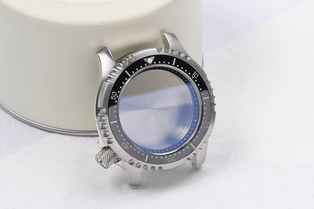 Edelstahl-Uhrengehäuse C3, leuchtendes Saphirglas, Taucheruhrengehäuse, passend für Seiko Watch Mod für NH35/NH36 Automatikwerk – Detail 8