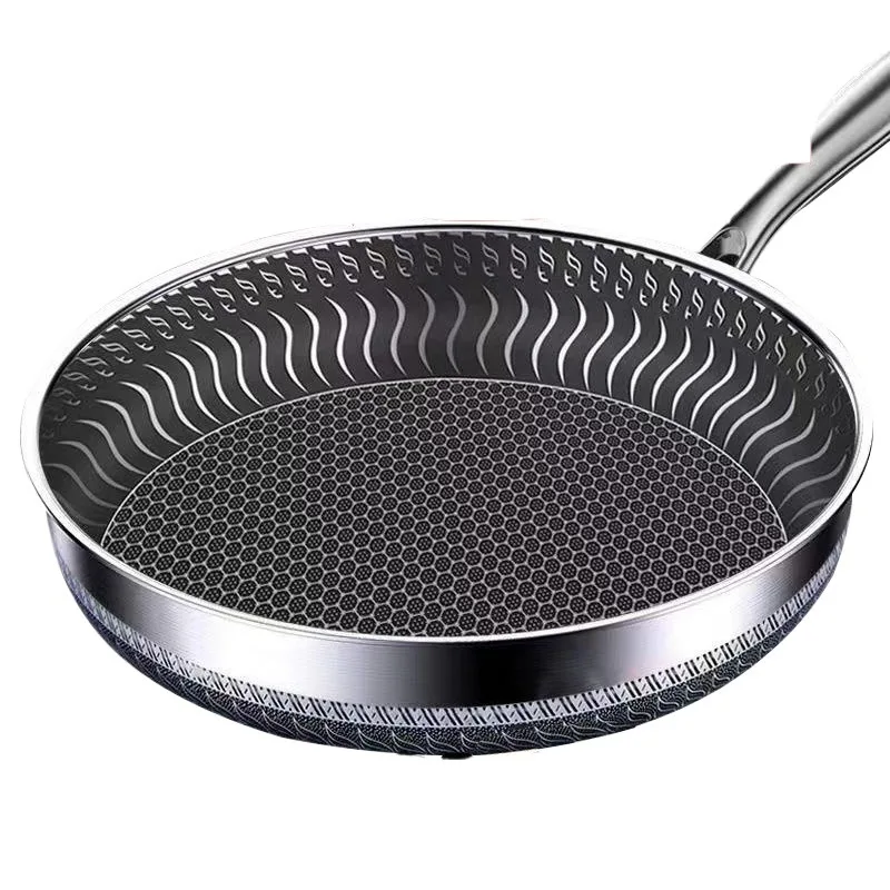 

Hot Sale 316 Grade Stainless Steel Non-stick Frying Pan for Induction and Gas Stove