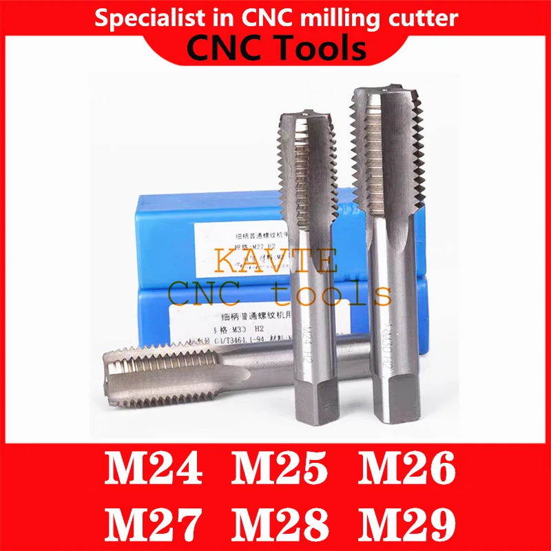 M24 M25 M26 M27 M28 M29 teeth=1.0 1.5 2.0 3.0mm HSS Machine Tap Screw Thread Metric Plug Tap Screw Taps