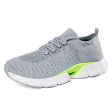 

2023 new flying woven casual sports shoes popcorn soles socks shoes a slip-on outdoor running shoes men and women the same