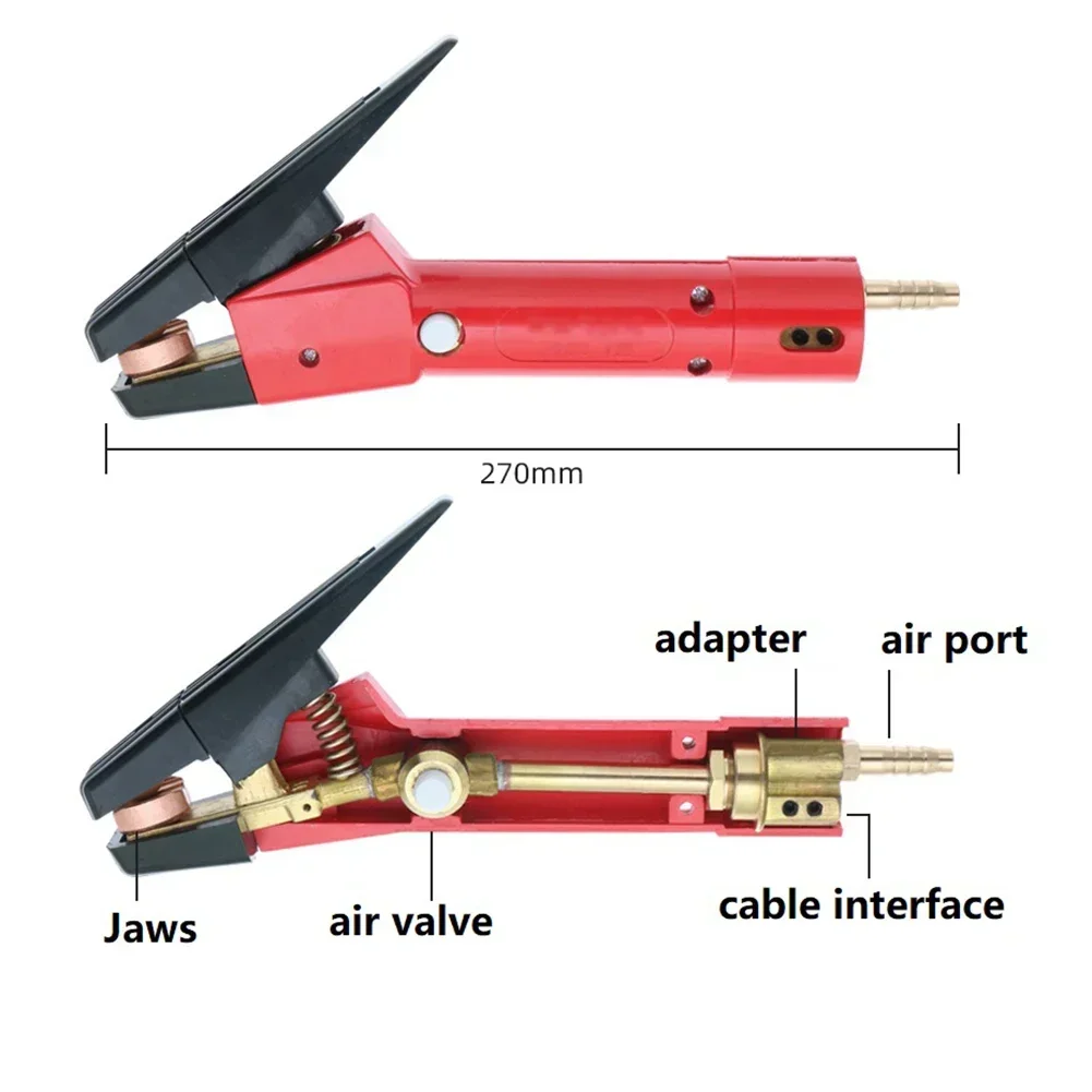 Durable High Quality Nice Electrode Holder Clamp Holder Clamp 270mm Arc Gouging Rods Carbon Electrode