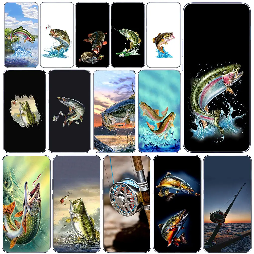 Attività Fly Trout Carp Fishing Rod Fish Case Per Motorola Moto One G8 G7 Play Action Fusion Plus Power Vision Zoom Hyper