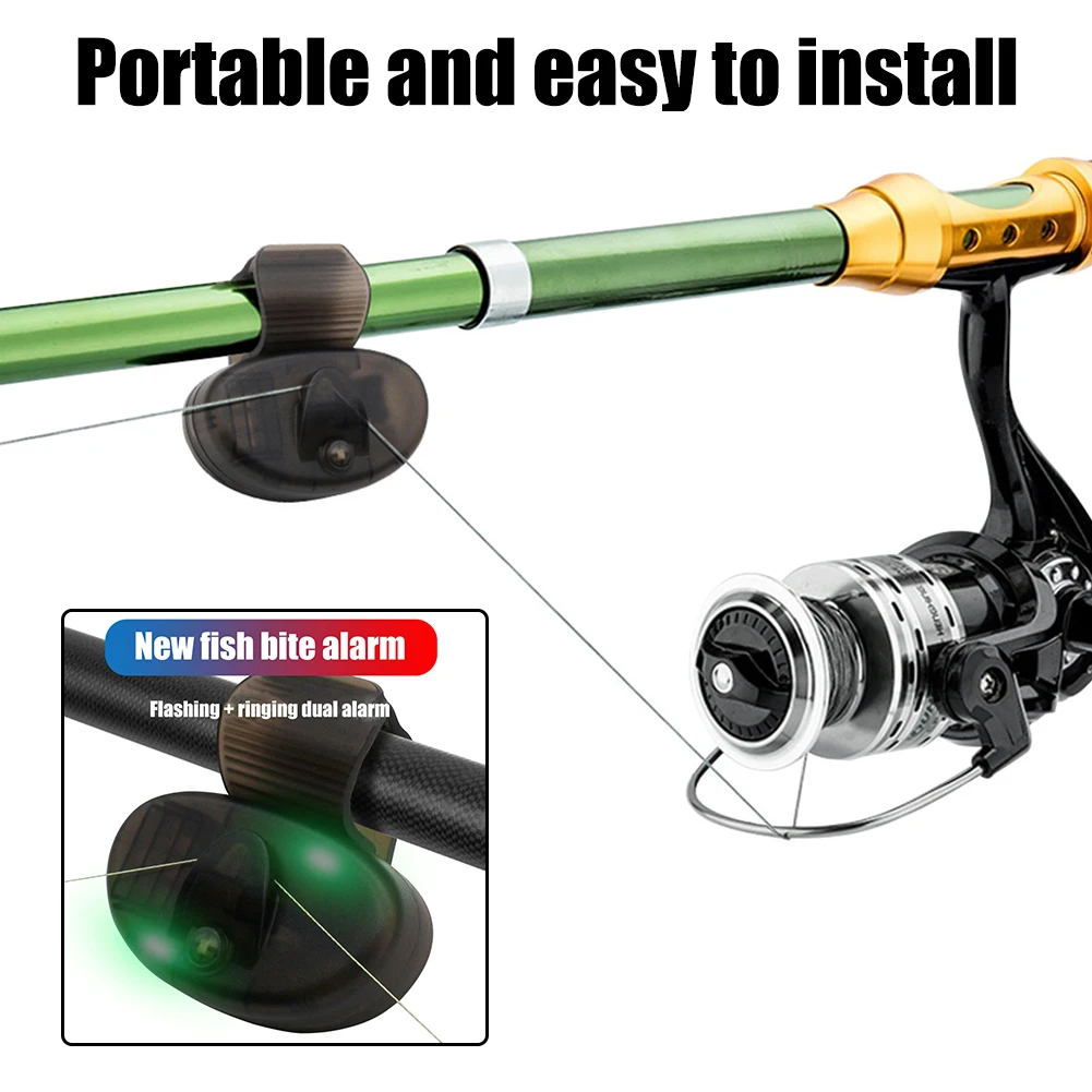 Fishing Bite Alarm Loud Sound Clip On Fishing Rod Alarm Bell Night