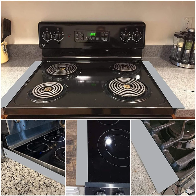 Stove Counter Gap Cover gas stove protector T-Shaped Silicone Rubber Strip for Kitchen Oil-Gas Slit Filler Heat Resistant Mat Oil Dust Water Seal