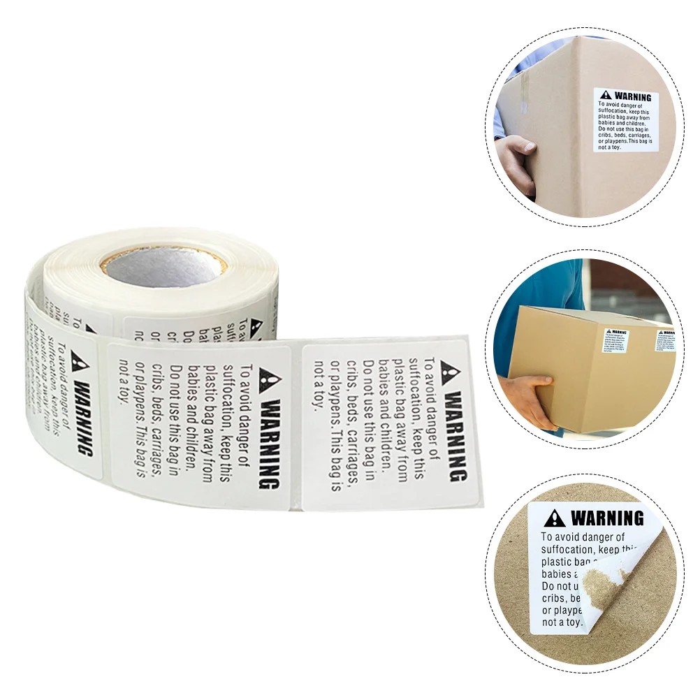 

Suffocation Label Shipping Stickers Packing Box Choking Sign Paper Warning Tapes