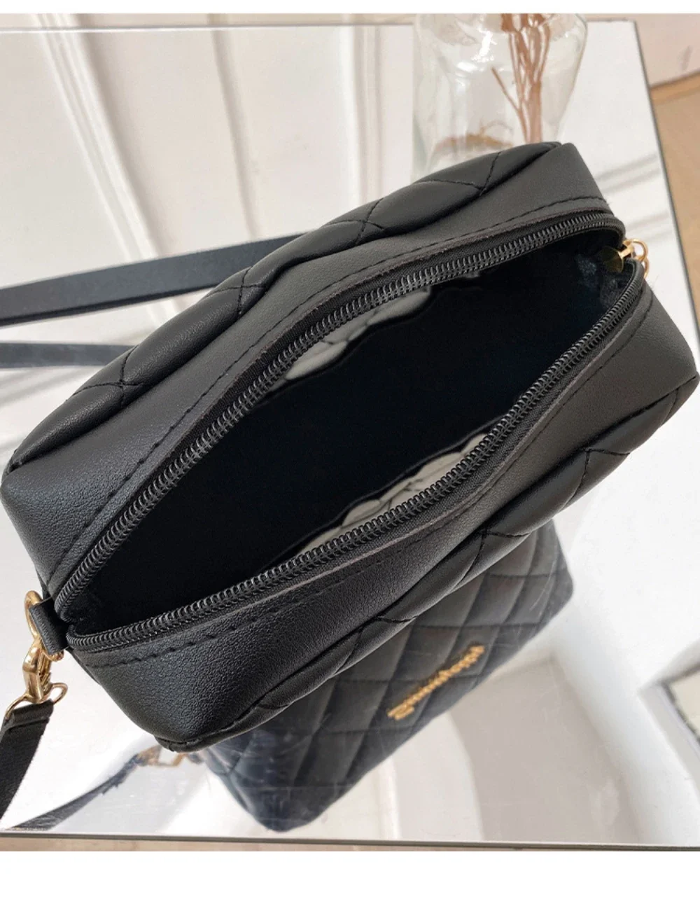 Diamond Quilted Tassel Crossbody