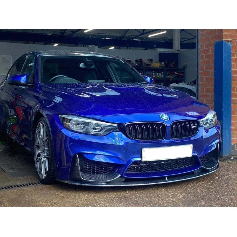 For BMW 3 Series F30 2012 2013 2014 2015 M3 M4Style Front Bumper Lip Spoiler Diffuser Guard Protector Car BodyKit Car Exterior Accessories