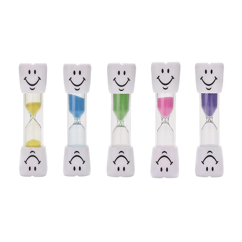 Smiling Face Tooth Brushing Hourglass 3 Minute Dental Sand Time Meter Sandglass Hourglass for Children Kids Gift Decoration Home