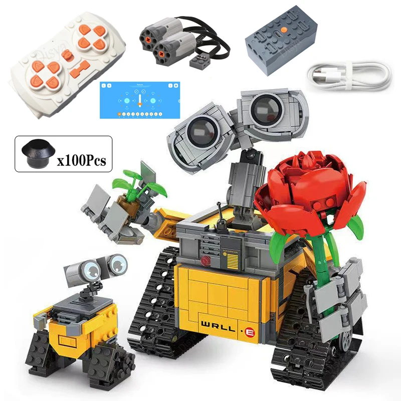 Новинка 687 шт. Disney Pixar WALL E моторизованный радиоуправляемый робот мотор фигурки