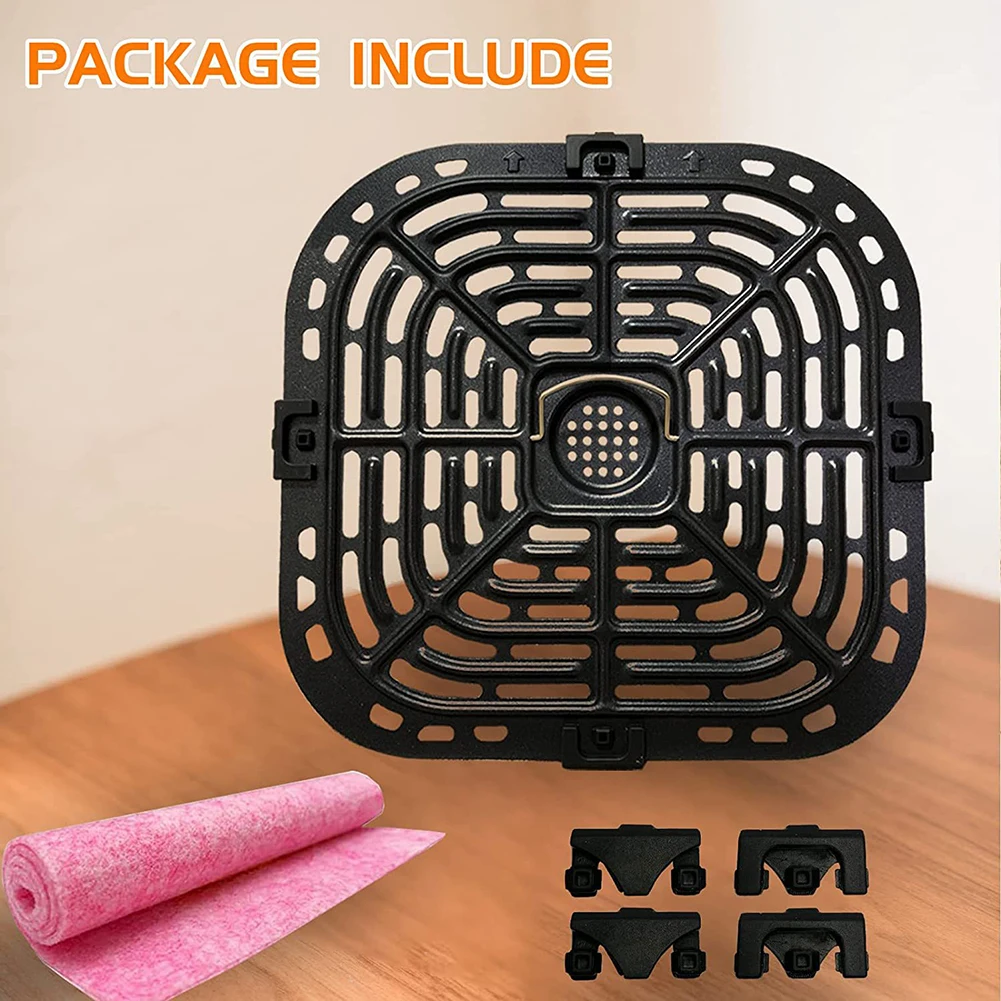Pies de silicona para freír para comedor y Bar, pequeños electrodomésticos, accesorio de hoja de vapor, freidora de aire