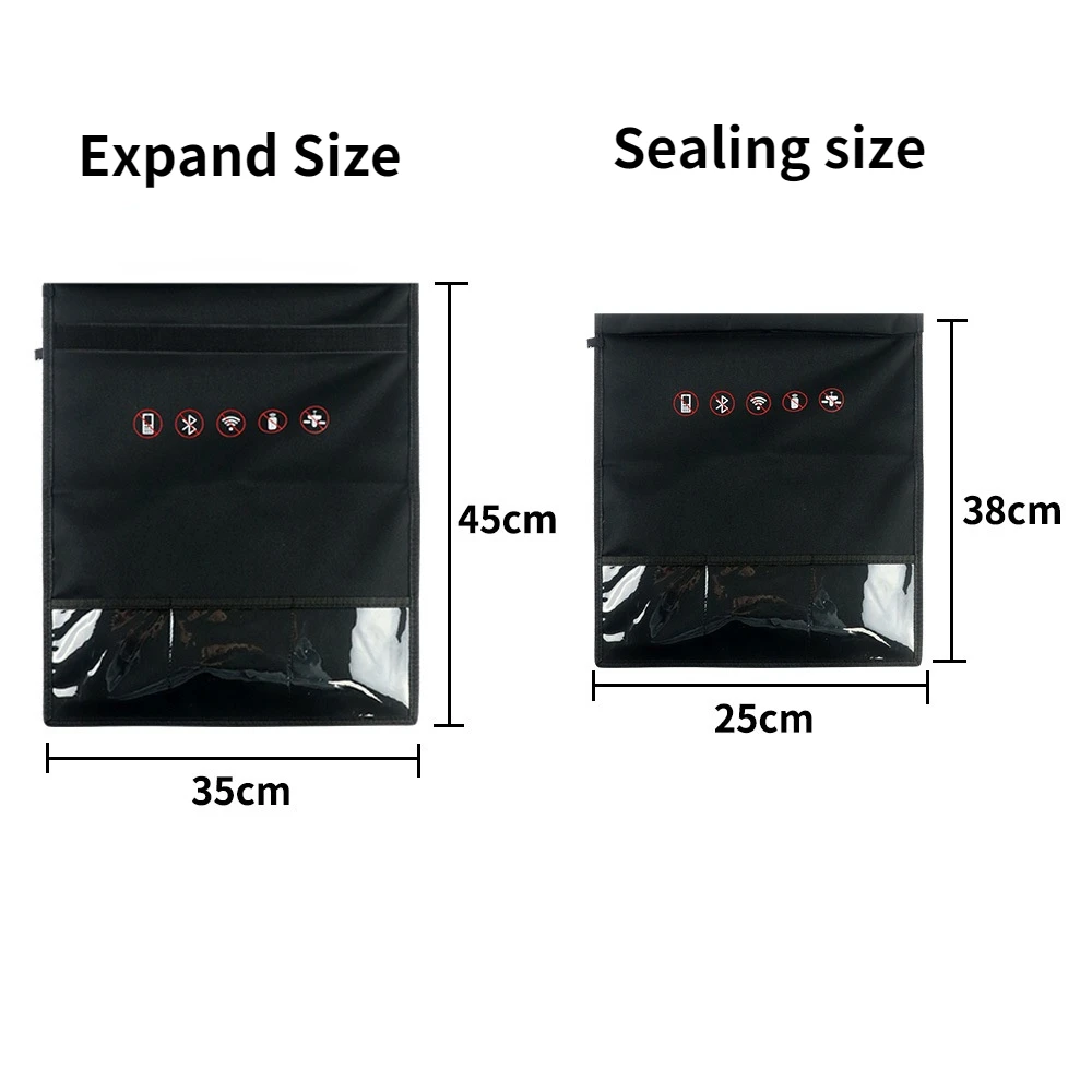 Signal Blocking Bag Mobile Phone Anti-radiation Signal Shielding Bag Faraday Cage Pouch Car Key Radiation Protection Storage key case cover car key shell car key blocker car key shielding box faraday key fob protector