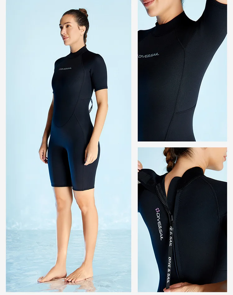 Description Picture 5 of itemDIVE&SAIL Warm Diving Suit for Men's Women's 1.5mm Short Sleeve One Piece Surfing Suit